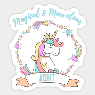 Magical Marvelous Aunt Unicorn Sticker